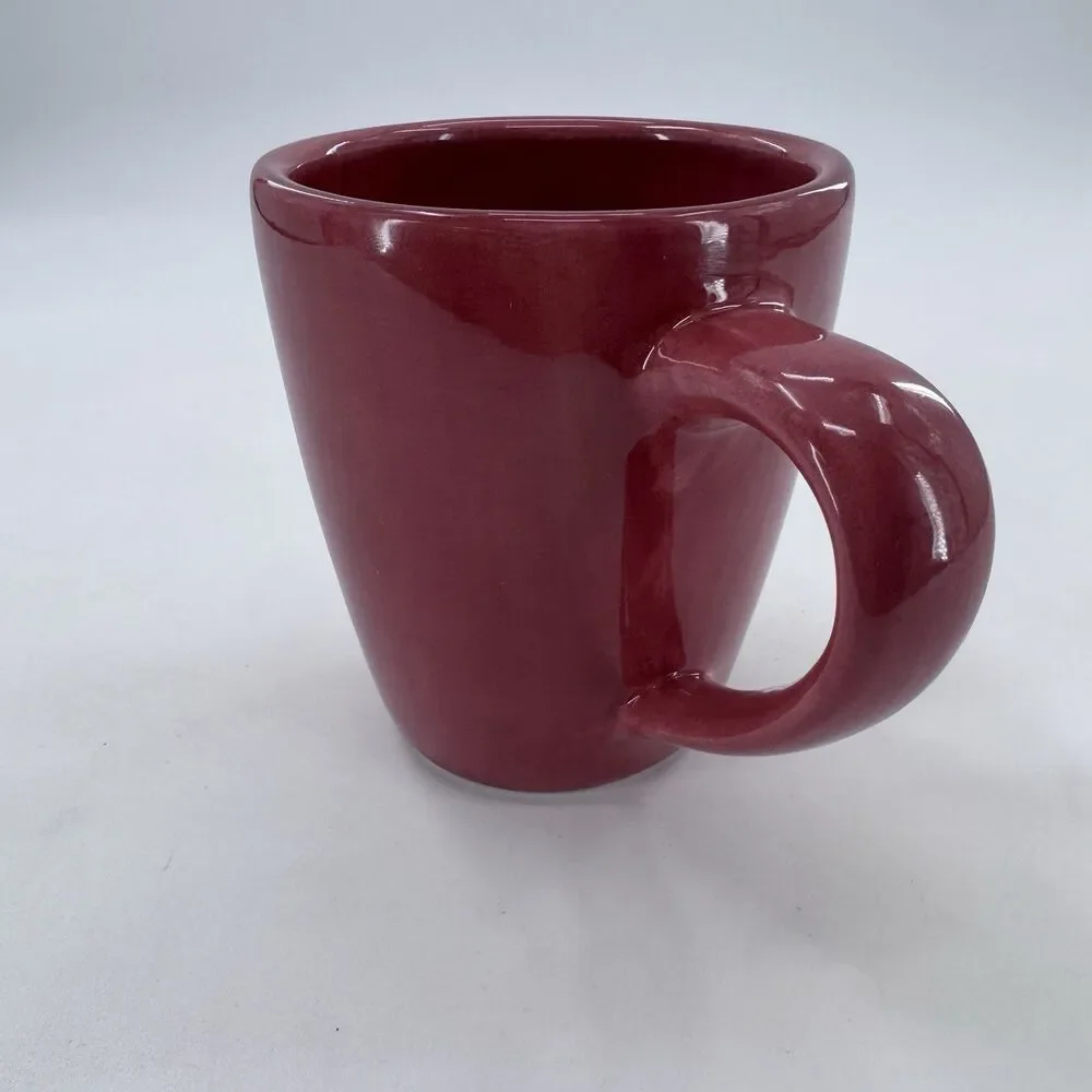 Pottery Barn Discontinued  Sausalito Coffee Mug Merlot Spice Red Fast Shipping